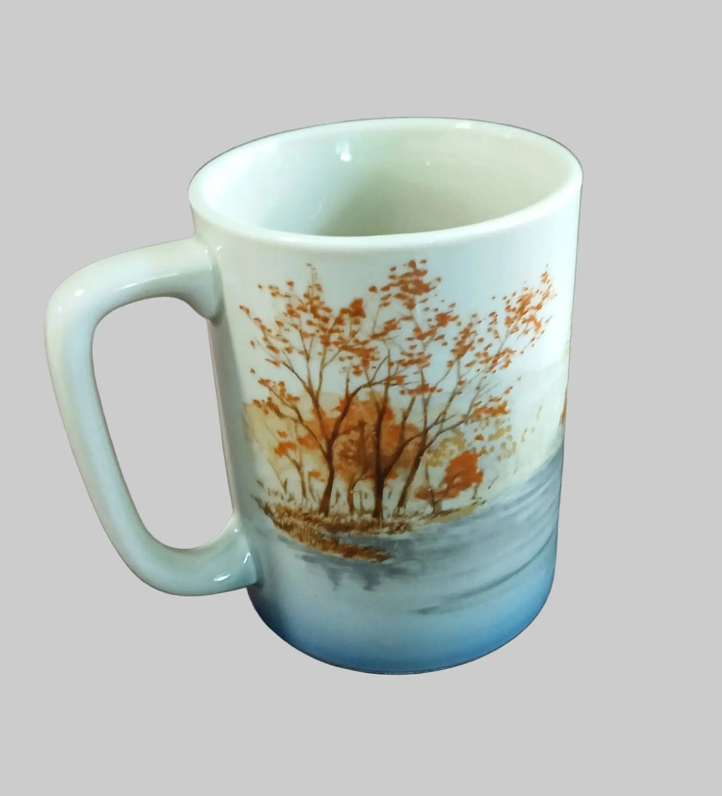 Otagiri Stoneware Fishing Village Mug – Vintage Japanese Ceramic, 1970s–1980s Otagiri