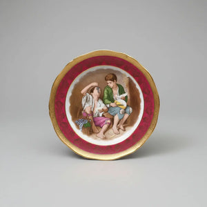 Antique Limoges Porcelain Plate — W.G. & Co. | Murillo's "Children Eating Grapes" | 10", c.1900–1932