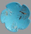 Wade England Golden Turquoise Bramble Ware Bowl – 7", 1950s British Ceramics Wade England