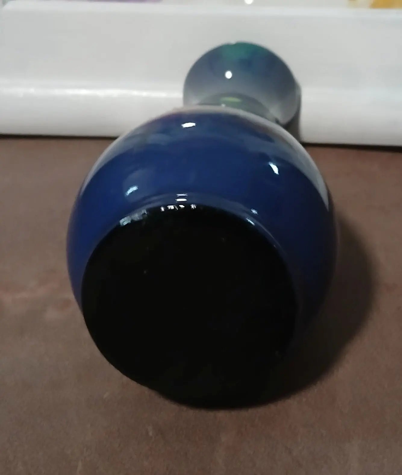 Vintage Vietnamese Lacquerware Bud Vase — Hand-Painted Landscape, 6≈3" Vietnamese Lacquerware