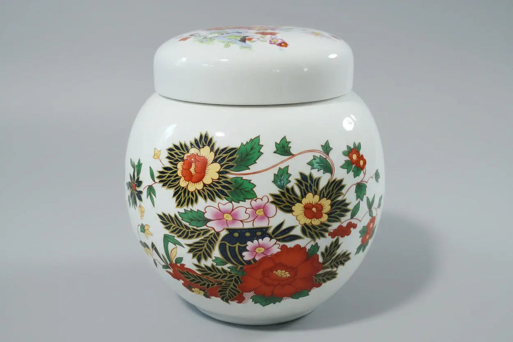Sadler England Indian Peony Ginger Jar – Ironstone, Model #3944, 1950s Sadler England