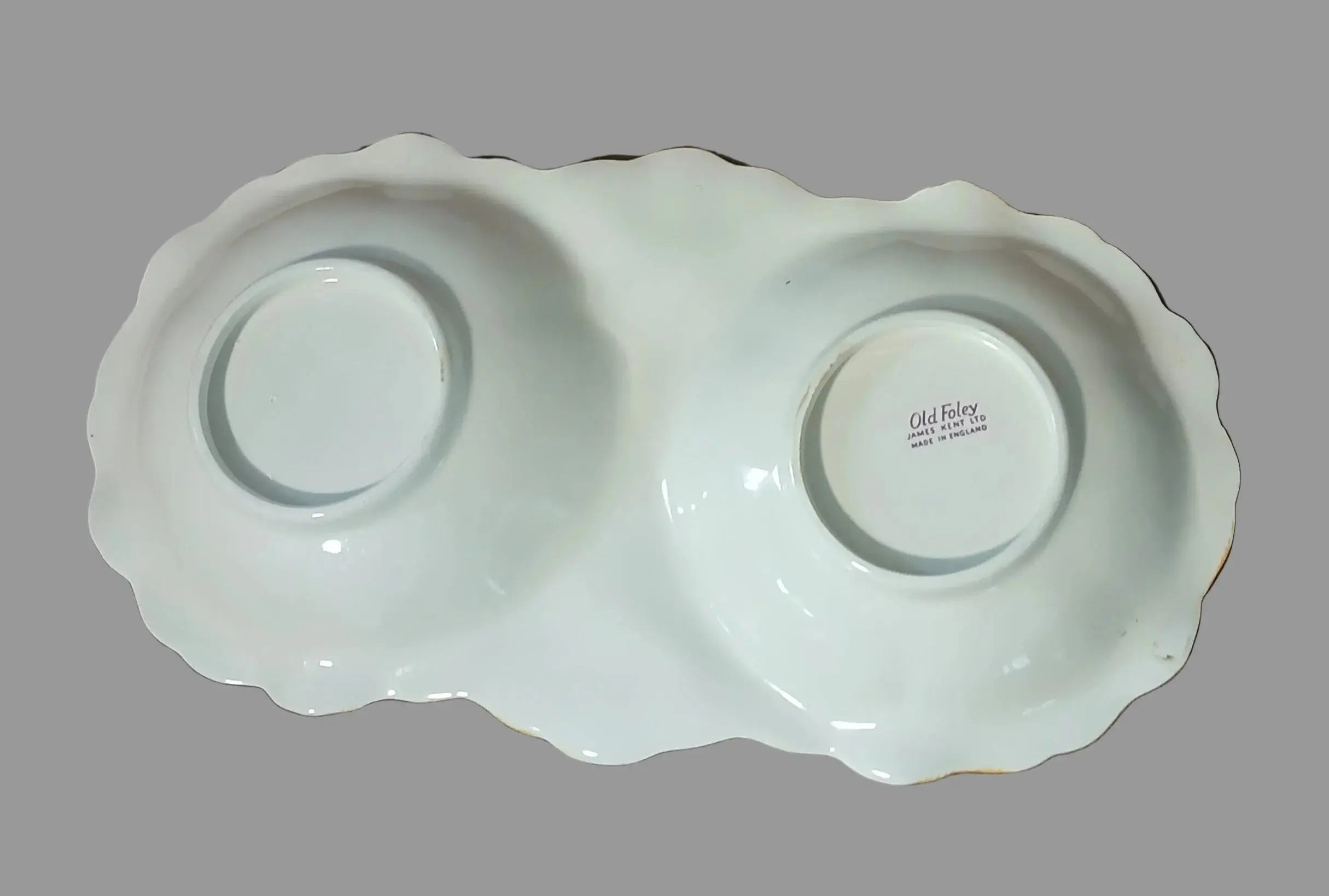 Old Foley James Kent Sunflower Two-Section Serving Dish – Staffordshire, 1950s Old Foley James Kent Ltd