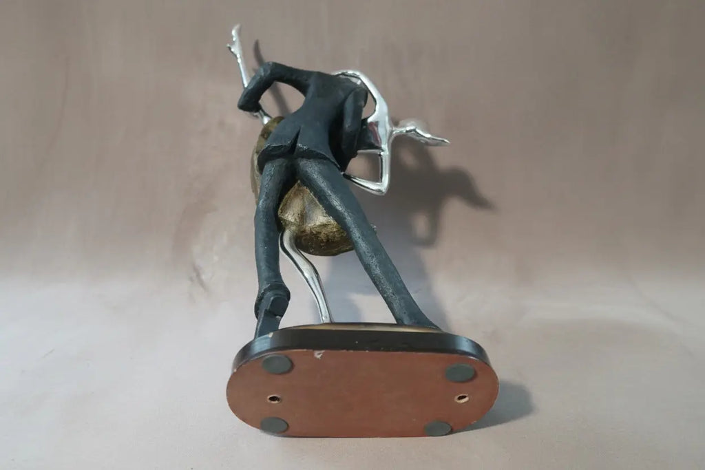 Vintage Art Deco Revival Tango Dancers Statue – Chrome & Nickel, Hollywood Regency, c. 1970s Vintage Craze