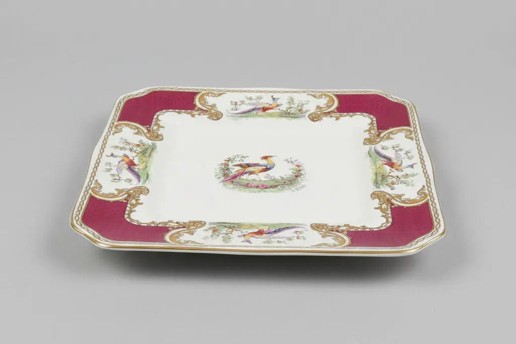 Myott Staffordshire Chelsea Bird Luncheon Plate – 1930s–40s English Vintage Myott Staffordshire