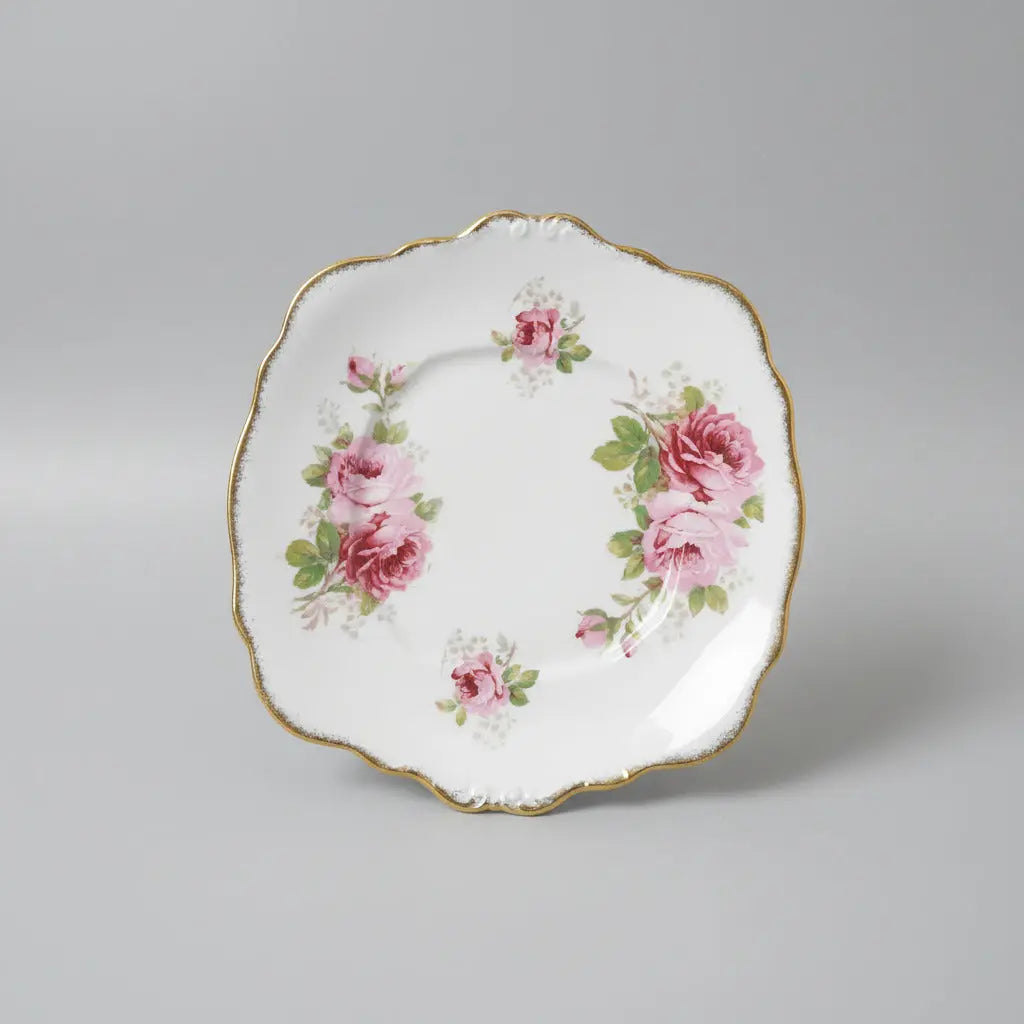 Royal Albert American Beauty Cake Plate – 10" Vintage English Bone China, 1954–1981 Royal Albert