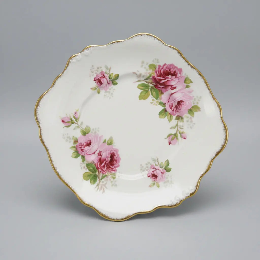 Royal Albert American Beauty Cake Plate – 10" Vintage English Bone China, 1954–1981 Royal Albert