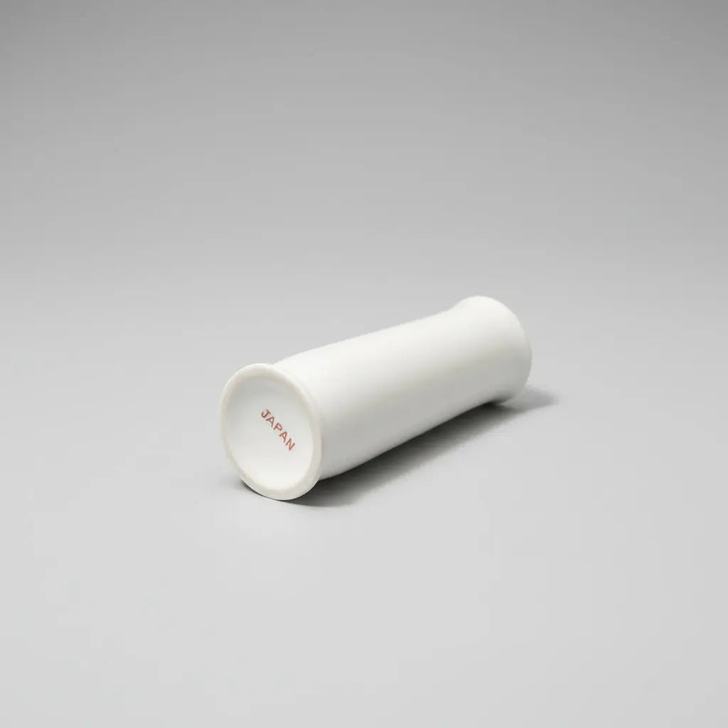 Japanese Porcelain Iris Vase – Lavender & Silver Platinum Trim, 1970s | Toya / Yamaji Toya / Yamaji