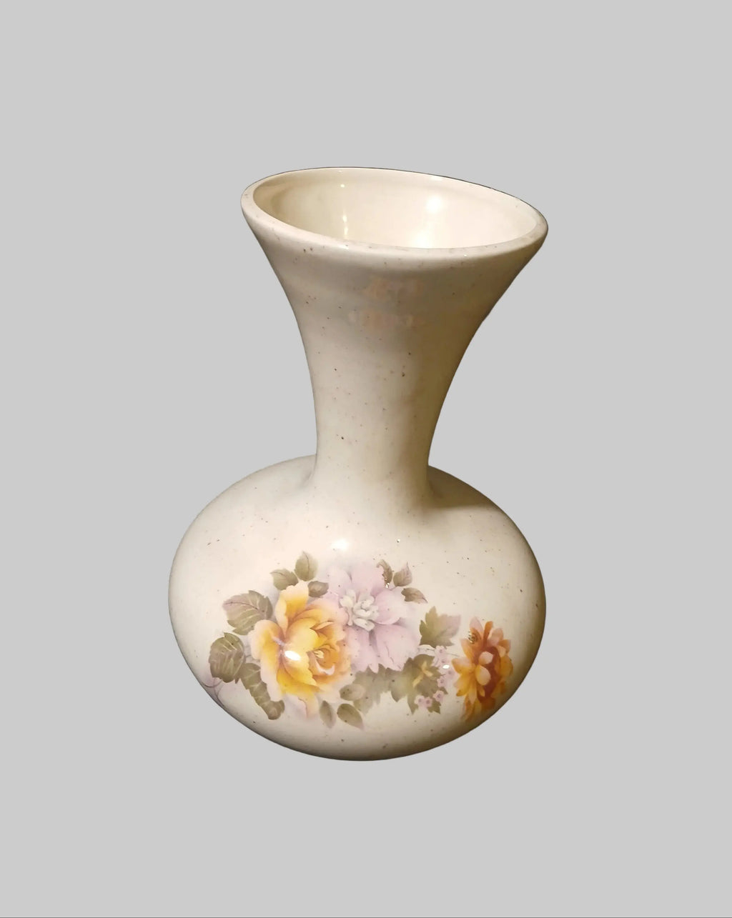 Eva Fraser Studio Pottery Vase – Signed, 1979 | Floral Speckled Glaze Eva Fraser