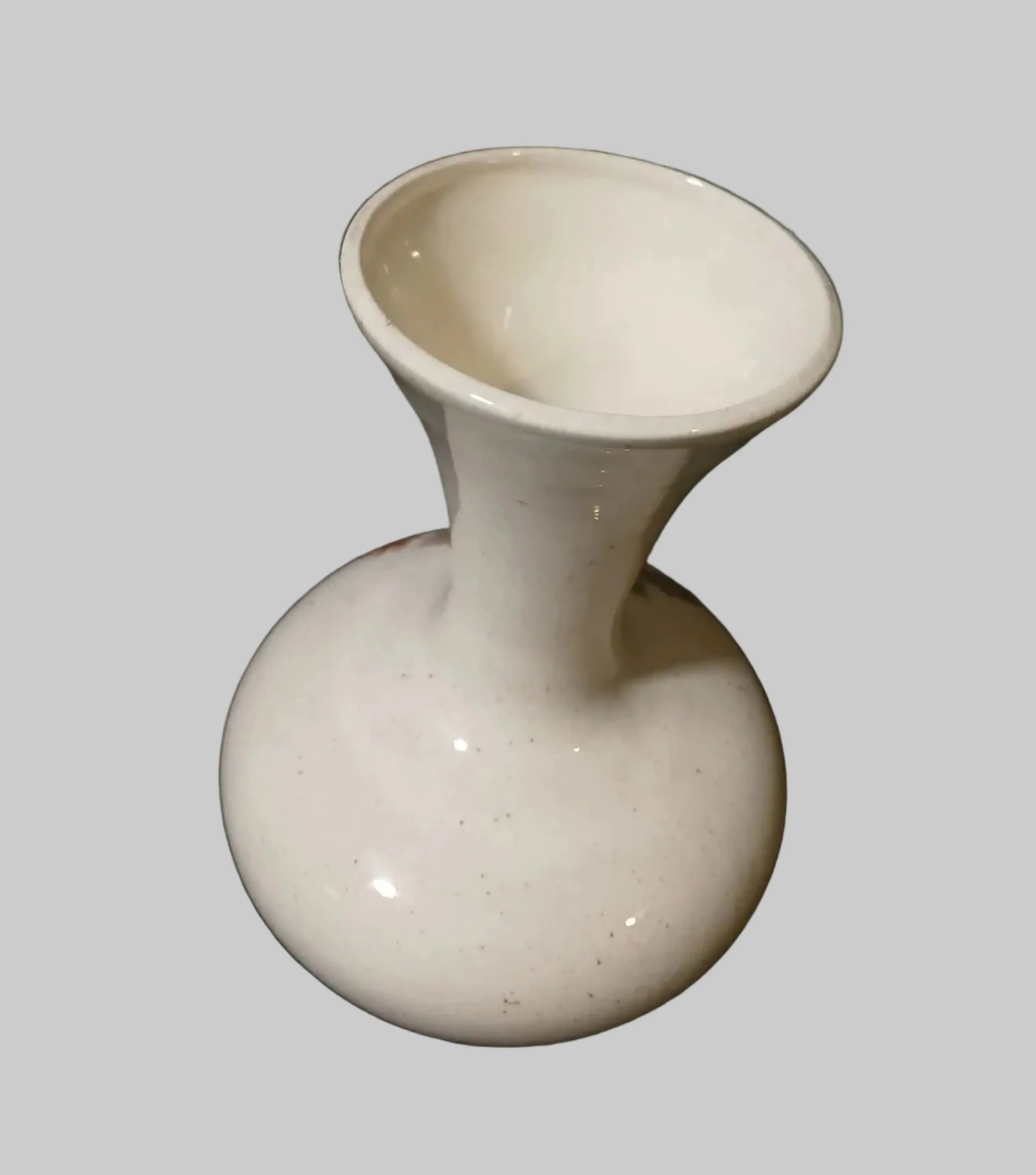 Eva Fraser Studio Pottery Vase – Signed, 1979 | Floral Speckled Glaze Eva Fraser