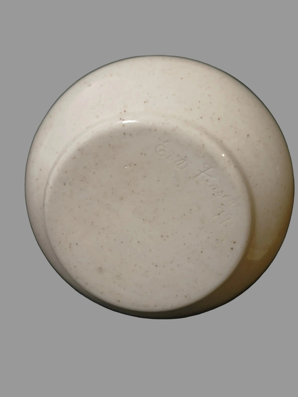 Eva Fraser Studio Pottery Vase – Signed, 1979 | Floral Speckled Glaze Eva Fraser