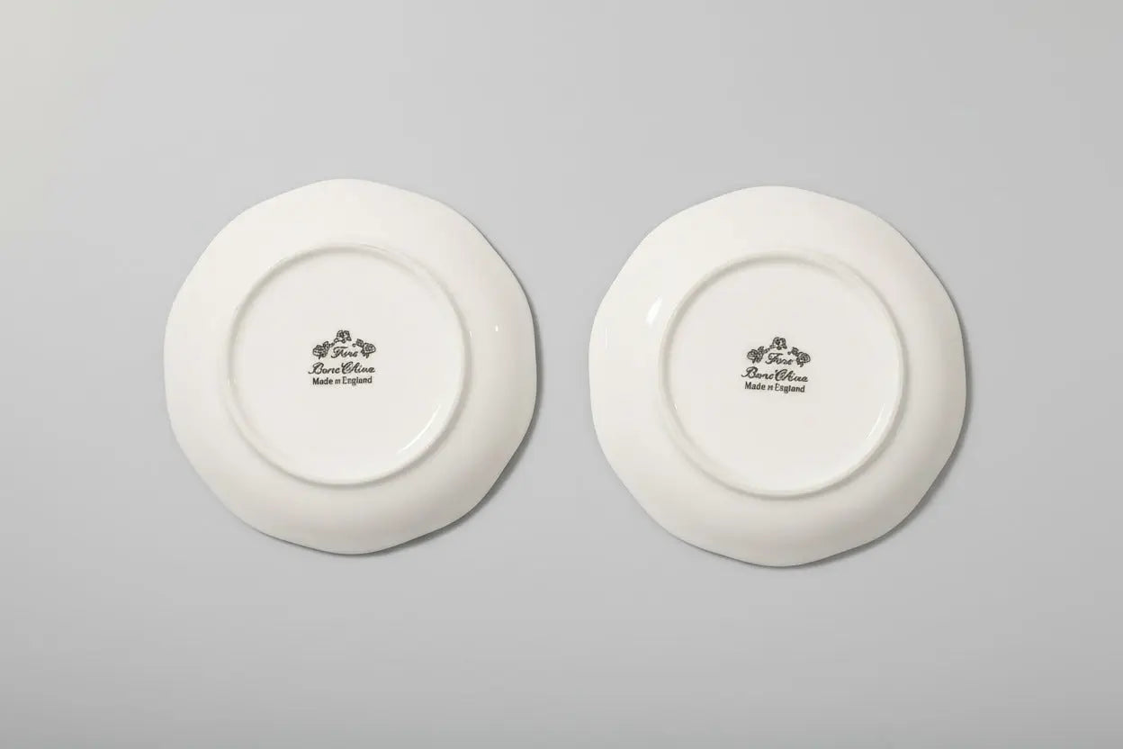 Staffordshire Crown Miniature Floral Plates (Set of 2) – Flower of the Month, 1960s–1980s England Staffordshire Crown