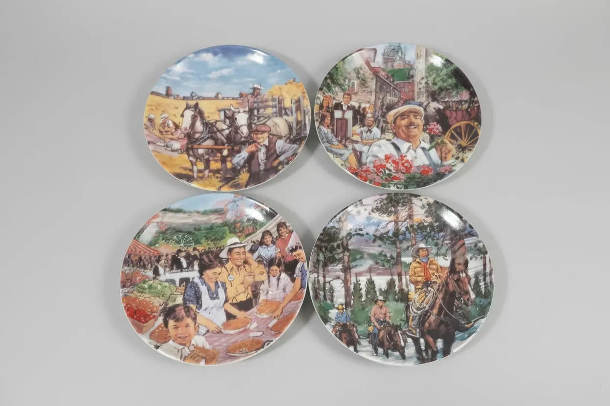 Avon Canadian Heritage Collector Plates (Set of 4) – 1987 Vintage, 4-Inch Avon