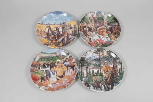 Avon Canadian Heritage Collector Plates (Set of 4) – 1987 Vintage, 4-Inch Avon