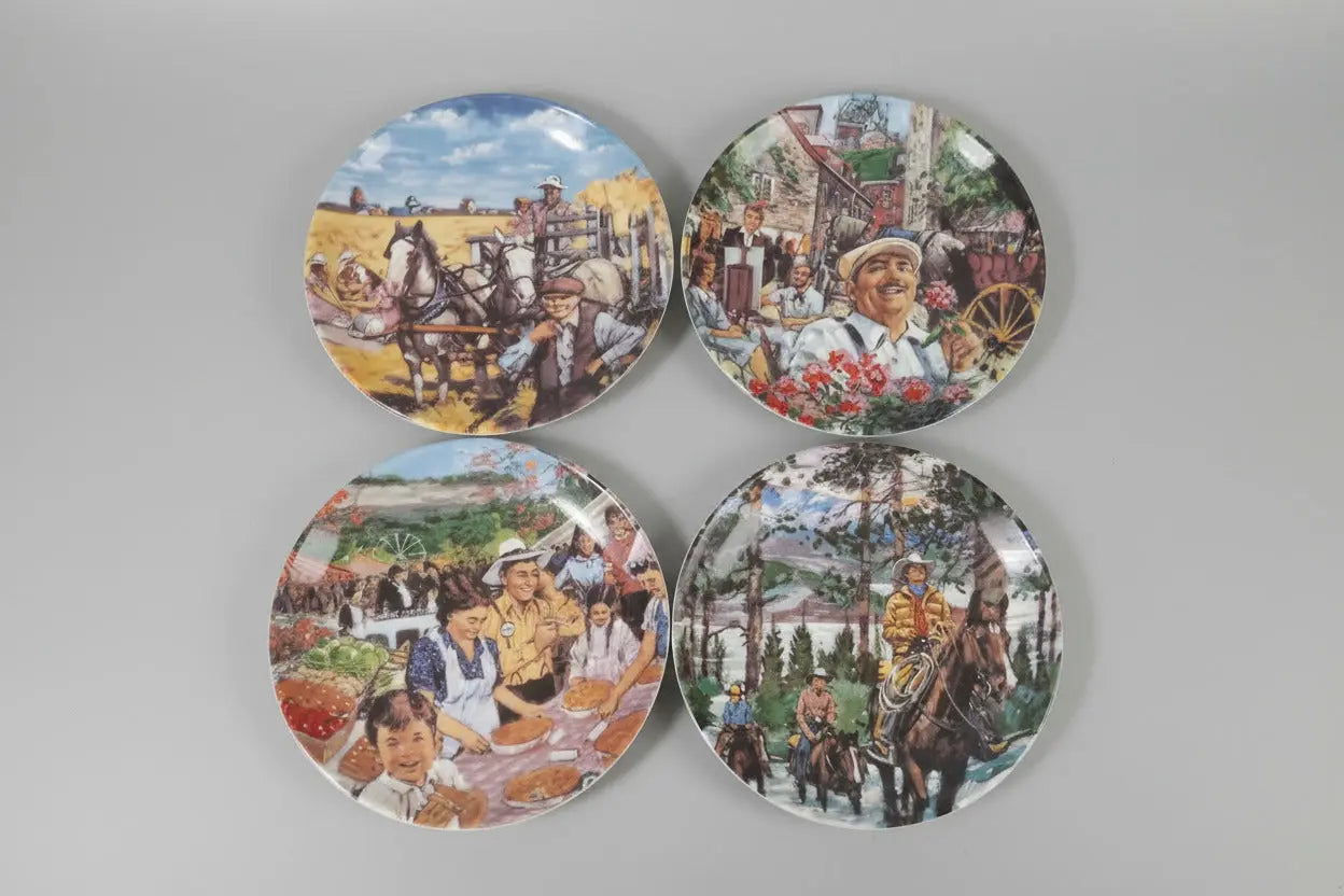 Avon Canadian Heritage Collector Plates (Set of 4) – 1987 Vintage, 4-Inch Avon
