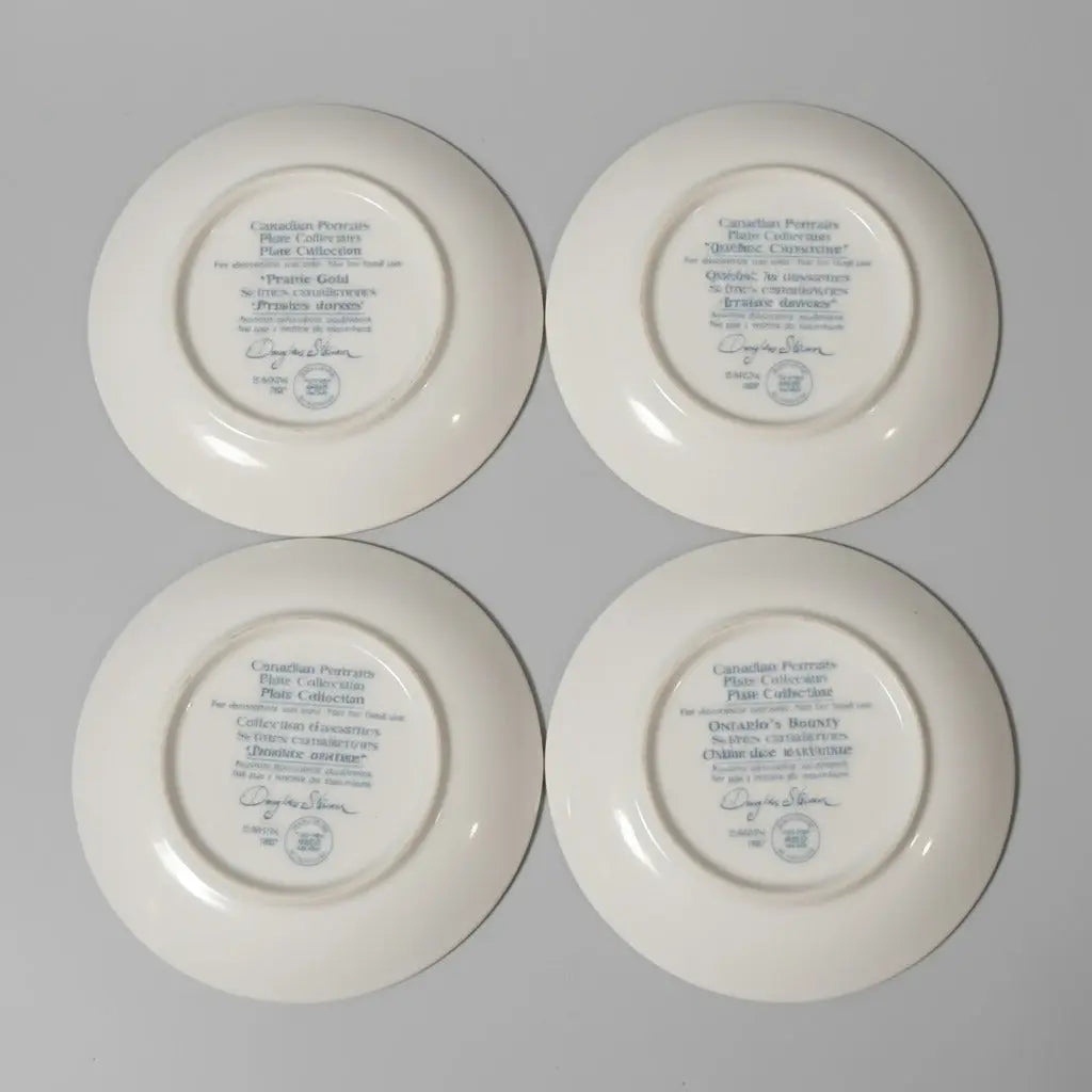 Avon Canadian Heritage Collector Plates (Set of 4) – 1987 Vintage, 4-Inch Avon