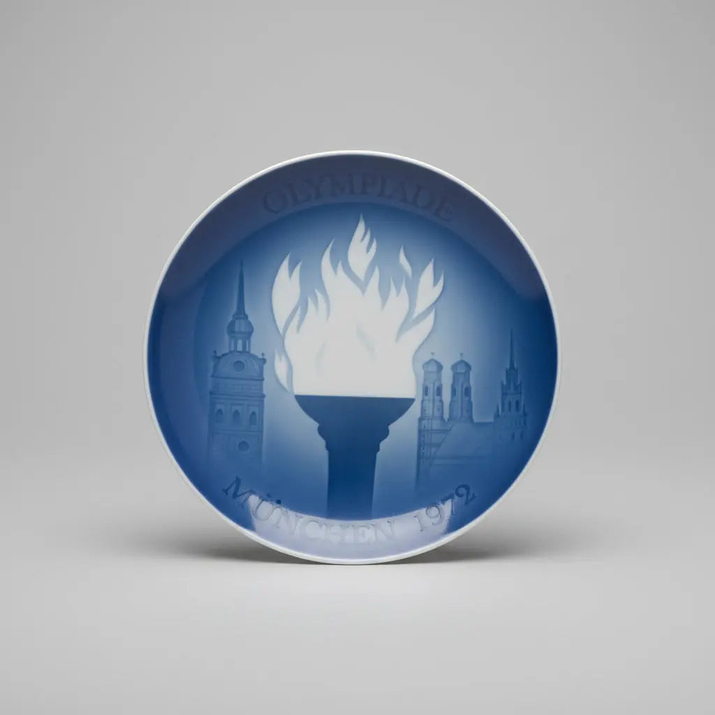 Bing & Grøndahl 1972 Munich Olympics Commemorative Plate — First Issue, Numbered Edition Bing & Grøndahl
