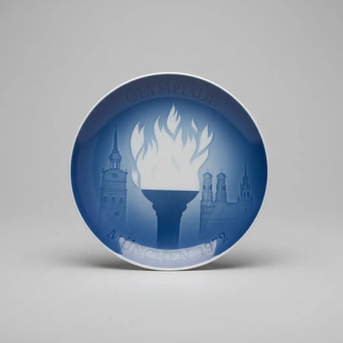 Bing & Grøndahl 1972 Munich Olympics Commemorative Plate — First Issue, Numbered Edition Bing & Grøndahl
