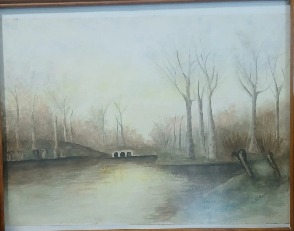 Annie Elizabeth Royle Original Watercolor | Northern England Moors & Woodland Landscape Annie Elizabeth Royle