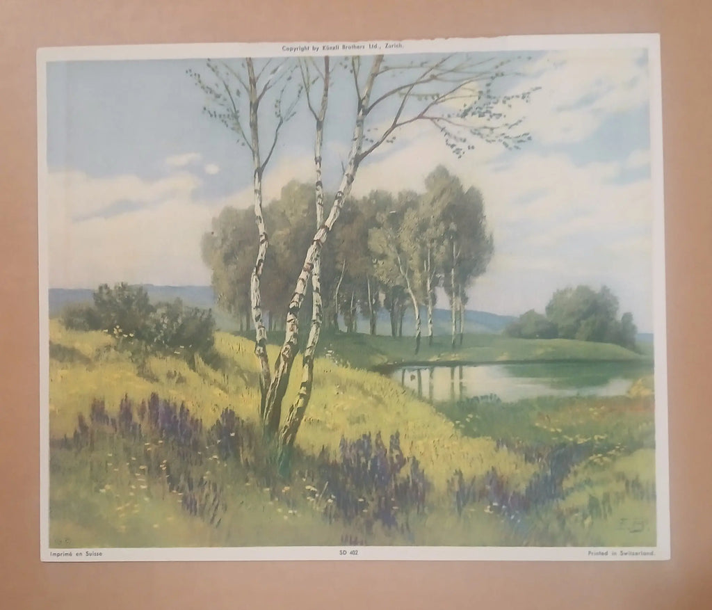 Ernst Dorn Lithograph | German-Swiss Countryside Landscape | Künzli Brothers, Switzerland Künzli Brothers