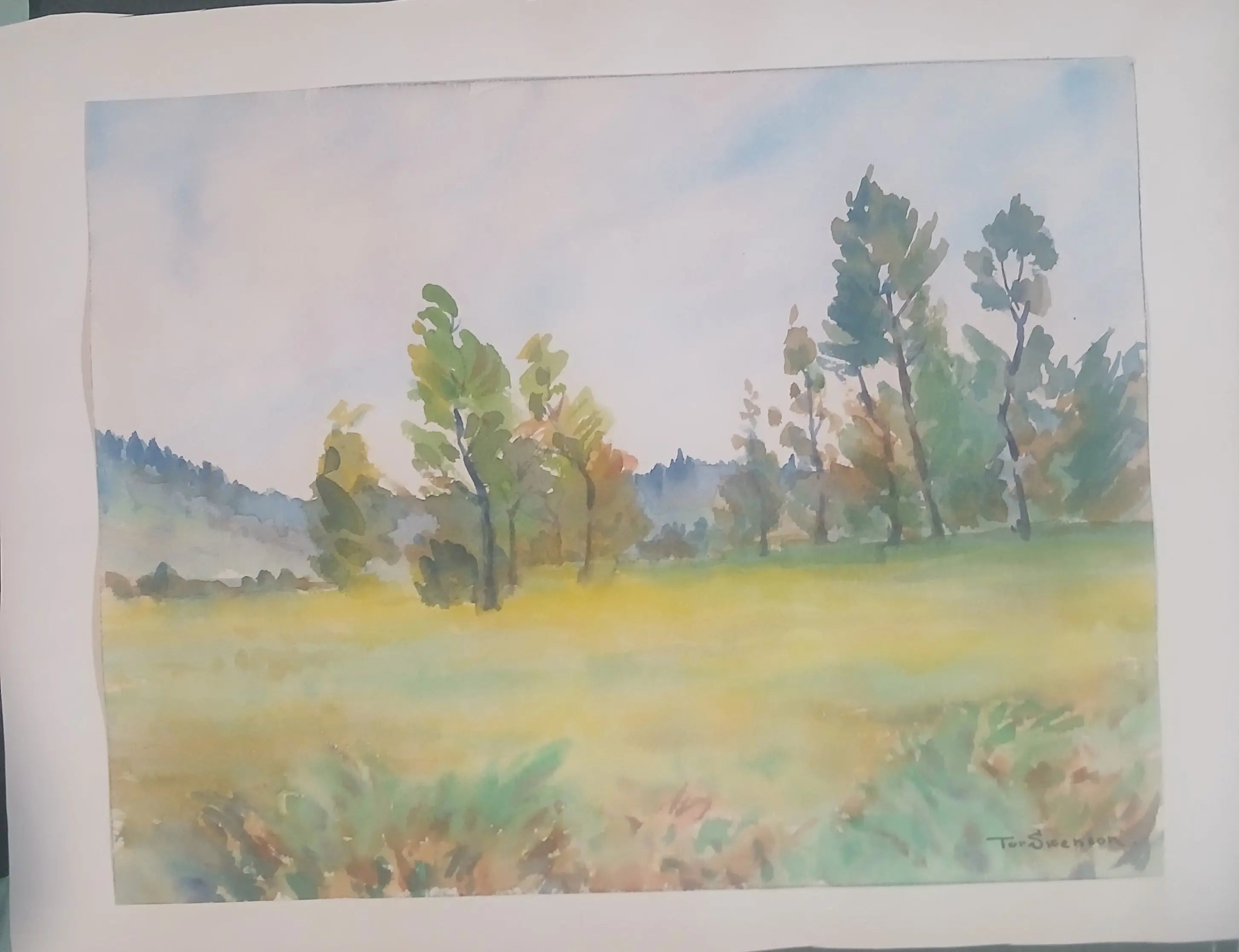 Tor Swenson Vintage Watercolor | Pacific Northwest Landscape, Mid-Century Plein Air Tor Swenson