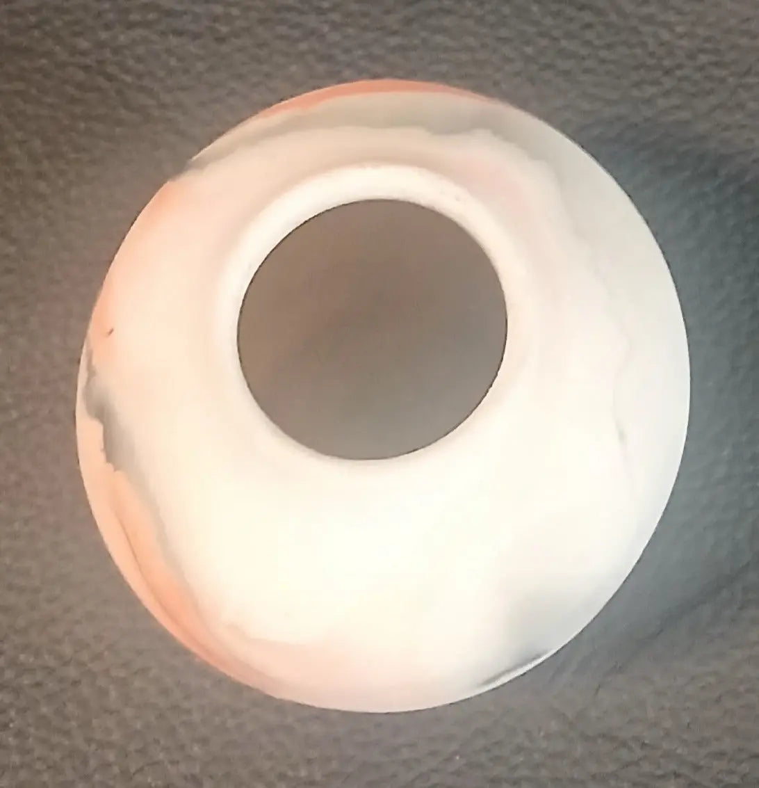 Vintage Nemadji Pottery Clay Vase – Red Marble Swirls with Black & Orange, Moose Lake Minnesota, 1929–1972 Nemadji Pottery