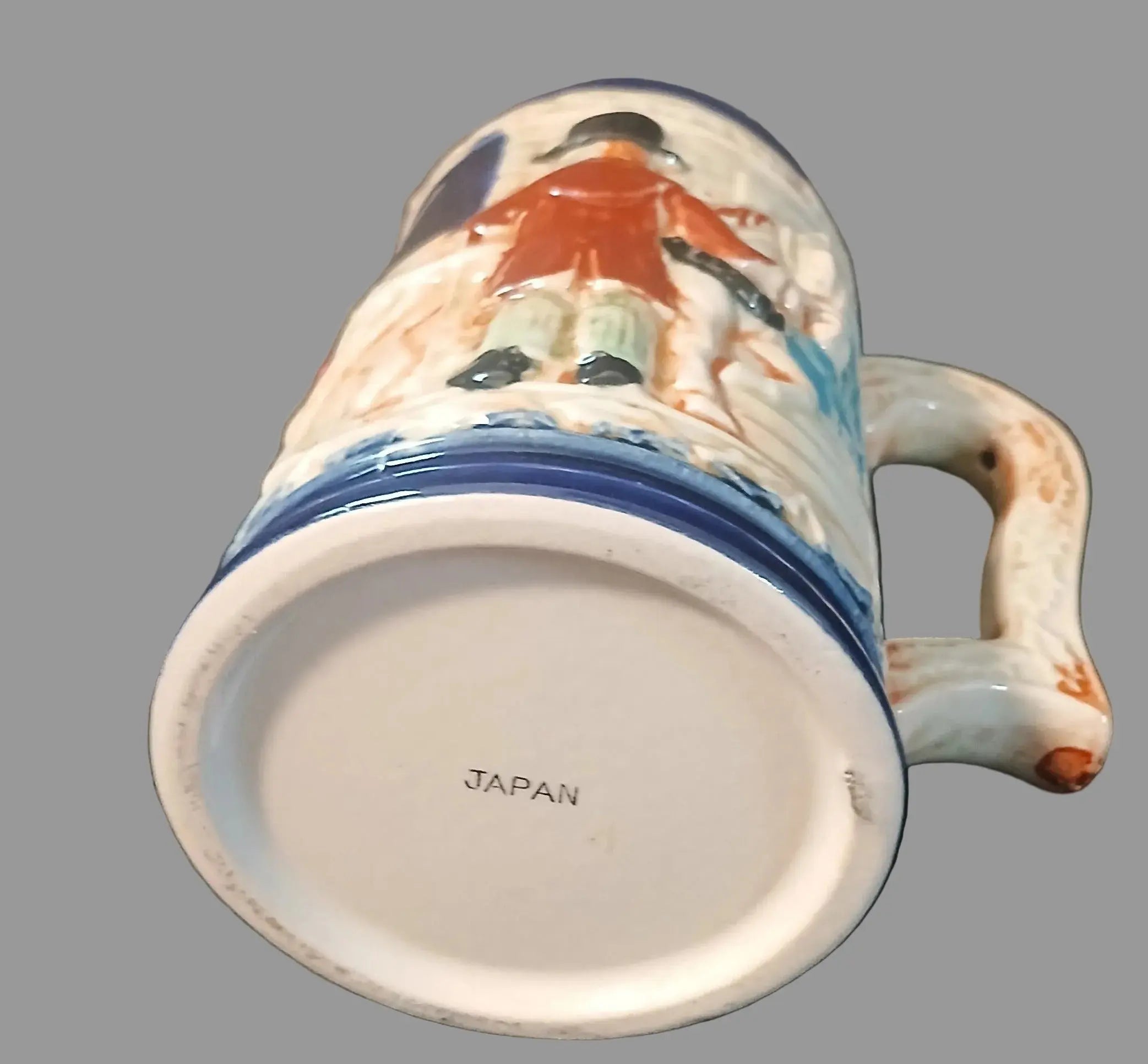 Vintage Japanese Beer Stein – Horse & Carriage Country Scene, German-Style (1950s–1960s) Vintage Craze