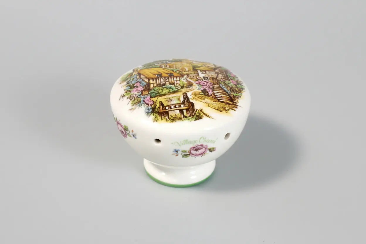 Vintage Jasco Ceramic Pomander – "Vintage Charm" English Countryside, Original Potpourri (1980s) Vintage Craze