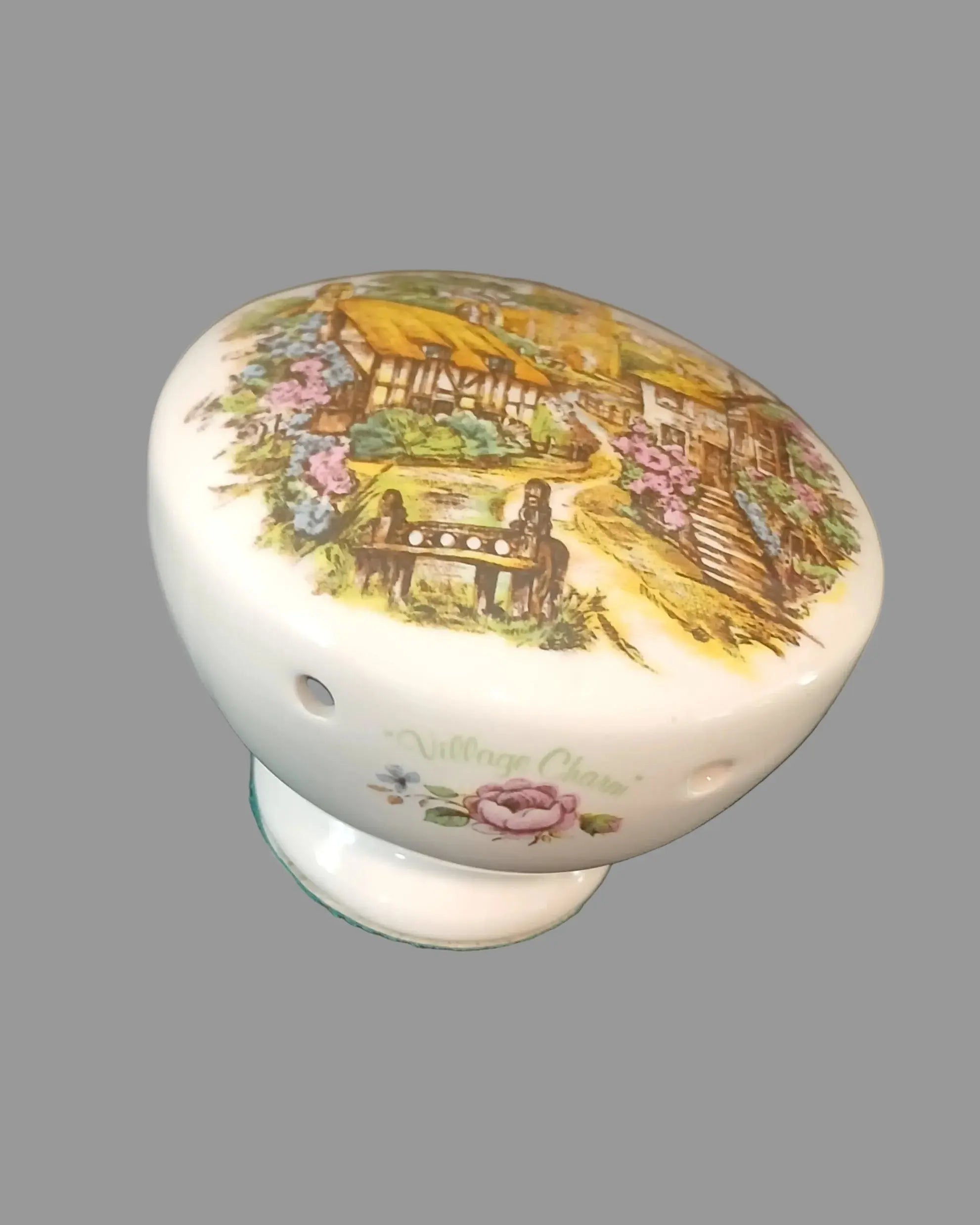 Vintage Jasco Ceramic Pomander – "Vintage Charm" English Countryside, Original Potpourri (1980s) Vintage Craze