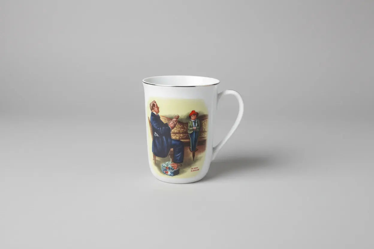 Norman Rockwell "A Hopeless Case" Collector Mug – Heritage Mint, 1982 Heritage Mint
