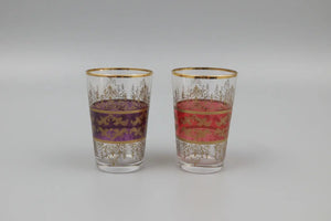 M. Missary Paris Moroccan Tea Glasses – Sheherazade Pattern, 22K Gold, Pair, 1960s