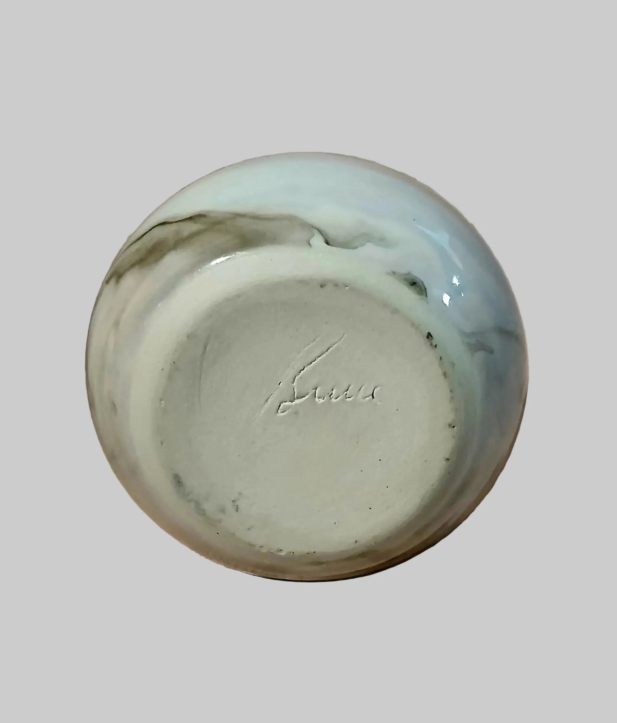 Brouwer Studio Pottery Vase — Netherlands Mid-20th Century Signed Porcelain Vintage Craze