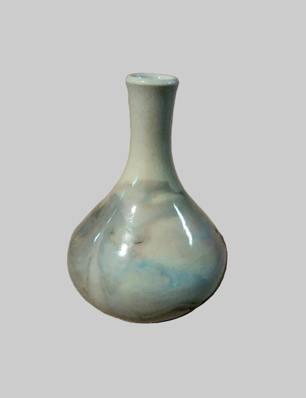 Brouwer Studio Pottery Vase — Netherlands Mid-20th Century Signed Porcelain Vintage Craze