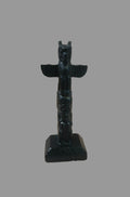 Boma Canada Totem Pole Figurine — Vintage Indigenous Thunderbird Argilite-Style Resin Vintage Craze
