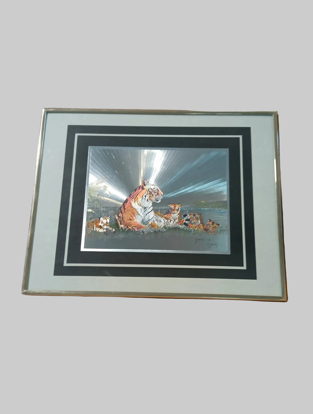 Josephine Marsh Dufex Foil Art Print – Tiger with Cubs Josephine Marsh