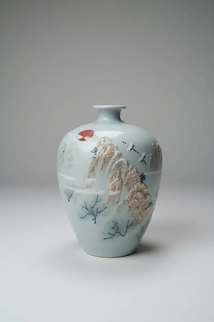 Antique Meiji Kutani Moriage Porcelain Vase | Dai Nippon, c. 1890–1925 Vintage Craze