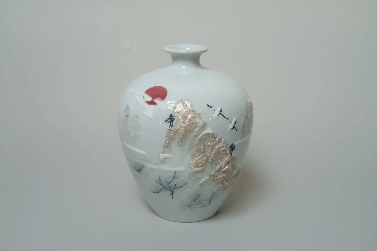 Antique Meiji Kutani Moriage Porcelain Vase | Dai Nippon, c. 1890–1925 Vintage Craze