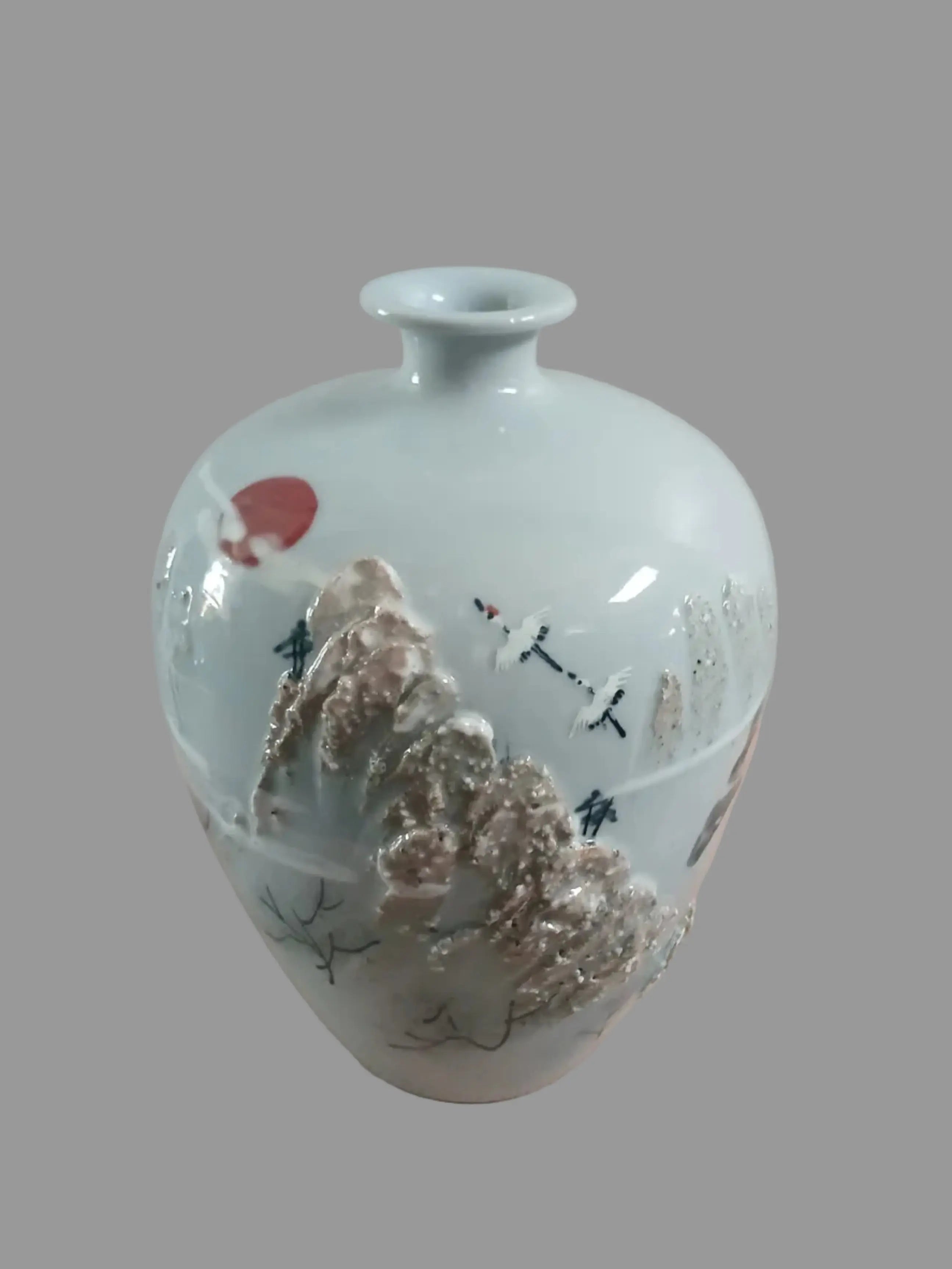 Antique Meiji Kutani Moriage Porcelain Vase | Dai Nippon, c. 1890–1925 Vintage Craze