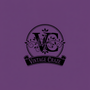 Vintage Craze inverse logo - circular frame purple background